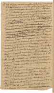 Manuscrit autographe de Casanova, conservé à la BNF