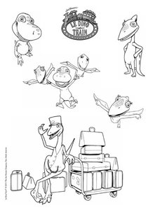 Téléchargez la planche à colorier Dinotrain