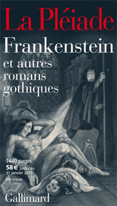 Affiche de librairie pour Frankenstein et autres romans gothiques en Pléiade, 2014. Archives Éditions Gallimard