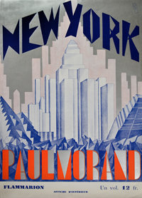 Affiche de librairie pour New York de Paul Morand, 1930. Archives Éditions Flammarion. 