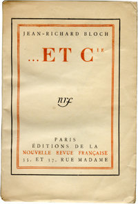 Jean Richard Bloch, … et Cie, Gallimard, 1918. Archives Éditions Gallimard