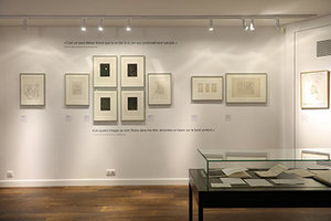 « René Char, Alberto Giacometti : une conversation souveraine ». Exposition présentée du 21 mars au 14 avril 2018, à la Galerie Gallimard à Paris. Photo Francesca Mantovani © Éditions Gallimard.