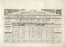Affiche de librairie pour les étrennes 1897. Archives Flammarion