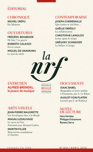 La NRF n° 612, avril 2015.