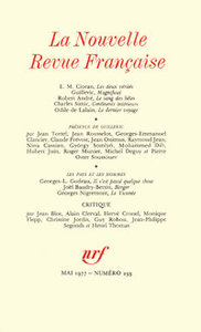 La NRF n° 293, mai 1977. Archives Éditions Gallimard