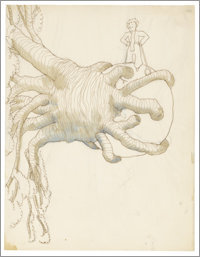 Fac simile et transcription du feuillet 63 du manuscrit du Petit Prince. Photo Graham S. Haber / The Morgan Library & Museum