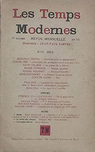 Les Temps Modernes, avril 1952