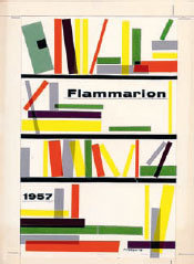 Maquette de couverture d'un catalogue Flammarion pour l'année 1957. Archives Flammarion