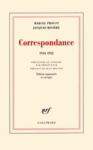 Marcel Proust, Jacques Rivière, Correspondance, Gallimard, 1976
