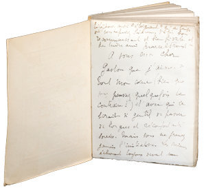 Marcel Proust. Dédicace à Gaston Gallimard sur un ex. du Coté de Guermantes / Sodome et Gomorrhe, 30 avril 1921. Archives Éditions Gallimard