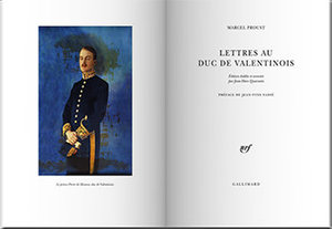 Marcel Proust. Lettres au duc de Valentinois, Gallimard, 2016