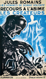 Affiche de librairie pour Les Hommes de bonne volonté de Jules Romains [1936]. Archives Flammarion