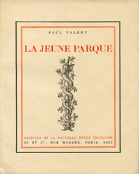 Paul Valéry. La Jeune Parque, Gallimard, 1917. Édition originale. Archives Éditions Gallimard.