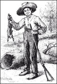 Edward W. Kemble, frontispice de l'édition originale américaine d'Aventures de Huckleberry Finn (1885)