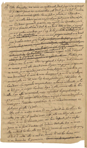 Manuscrit autographe de Casanova, conservé à la BNF