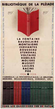 Affiche de librairie pour la Bibliothèque de la Pléiade, 1935.