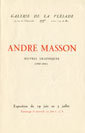 Brochure de la Galerie de la Pléiade : André Masson