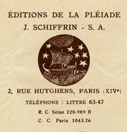 Les éditions de la Pléiade. J. Schiffrin S. A. (1931)
