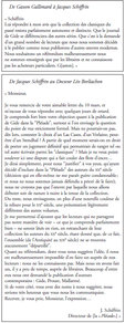 Lettres Jacques Griffin